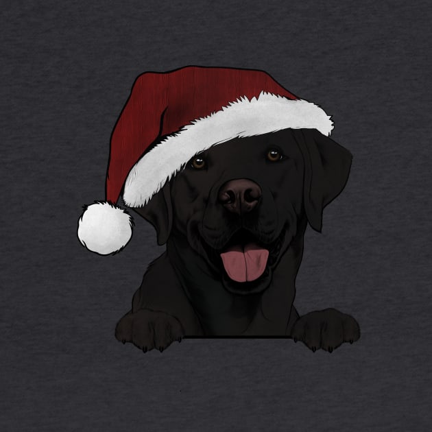 Merry Christmas Black Lab by rmcbuckeye